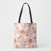Leuke Retro Ghost & Jack-O-Lantern Patroon Tote Bag (Voorkant)