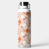 Leuke Retro Ghost & Jack-O-Lantern Patroon Waterfles (Achterkant)