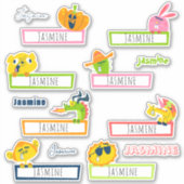 Leuke Retro Grappige cartoon | Terug naar school Sticker (Voorkant)