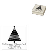 Leuke retro grillige kerstboomvakantie rubberstempel (Gestempeld)