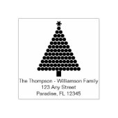 Leuke retro grillige kerstboomvakantie rubberstempel (Afrduk)