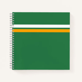 Leuke Retro Groen Wit Geel Racing Stripes Edge Notitieboek