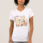 Leuke Retro Groovy Afstuderen Era Class 2025 T-shirt (Voorkant)