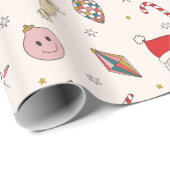 Leuke Retro Groovy Cadeaupapier (Rol Hoek)