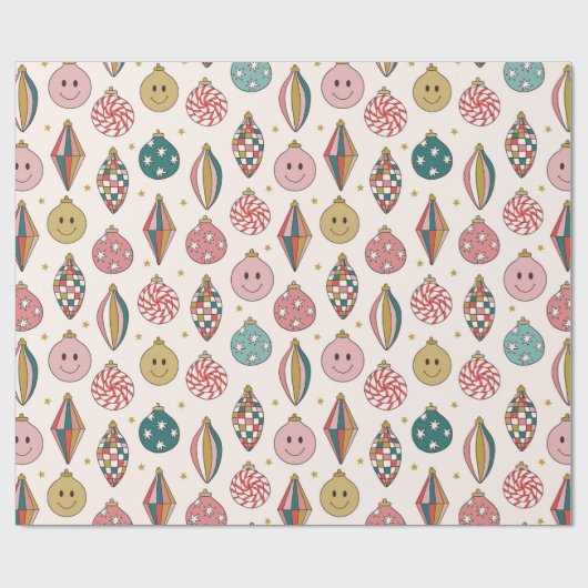 Leuke Retro Groovy Cadeaupapier (Vlak)