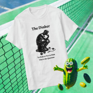 Leuke retro het Dinker Pickleball Paddle T-shirt