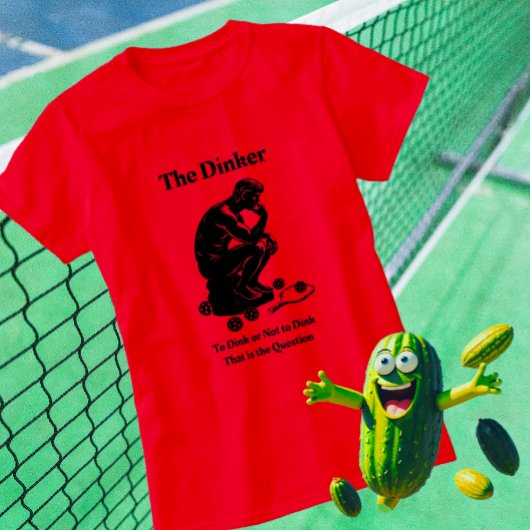Leuke retro het Dinker Pickleball T-shirt