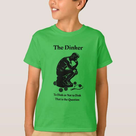 Leuke retro het Dinker Pickleball T-shirt (Voorkant)