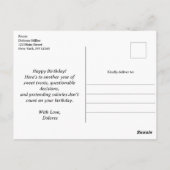 Leuke  Retro Ice Cream Cone, verjaardag Briefkaart (Achterkant)