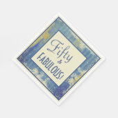 Leuke retro ingelijst Fifty & FABULOUS! 50ste verj Servet (Hoek)