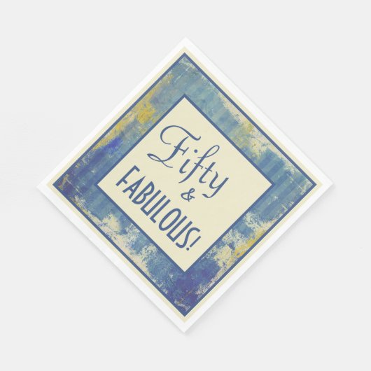 Leuke retro ingelijst Fifty & FABULOUS! 50ste verj Servet (Hoek)