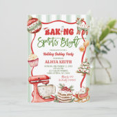 Leuke Retro Kerst Bakgeesten Helder Kaart (Staand voorkant)