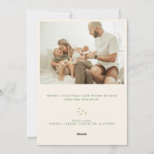 Leuke retro kerst boog familie foto blij feestdagenkaart (Achterkant)