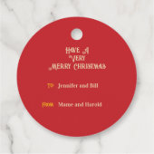 Leuke retro kerstbomen Ornamenten Bedankjes Labels (Achterkant)
