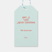 Leuke retro kerstbomen Ornamenten Cadeaulabel (Achterkant)