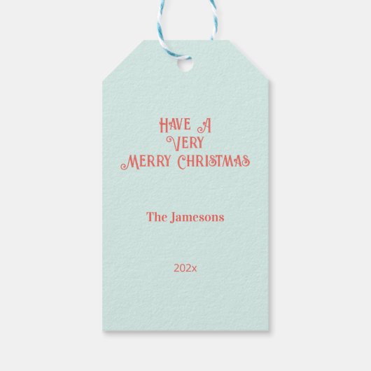 Leuke retro kerstbomen Ornamenten Cadeaulabel (Achterkant)