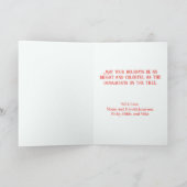 Leuke retro kerstbomen Ornamenten Feestdagen Kaart (Binnen)