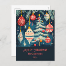 Leuke retro kerstbomen Ornamenten