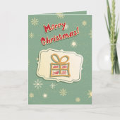 Leuke Retro Kerstkaart Feestdagen Kaart (Voorkant)