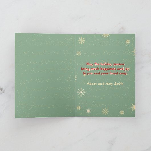 Leuke Retro Kerstkaart Feestdagen Kaart (Binnen)