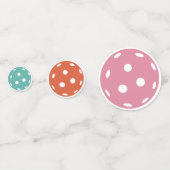 Leuke Retro Kleuren Pickleball Verjaardagsfeestje Confetti (Voorkanten)