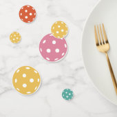 Leuke Retro Kleuren Pickleball Verjaardagsfeestje Confetti (Groep)