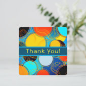 Leuke retro kleurrijke Abstracte Personalize Bedankkaart (Staand voorkant)