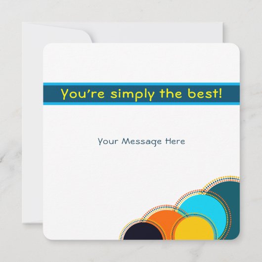 Leuke retro kleurrijke Abstracte Personalize Bedankkaart (Achterkant)