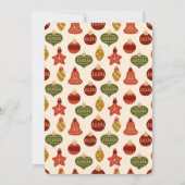 Leuke retro kleurrijke boog kerstfeest kaart (Achterkant)