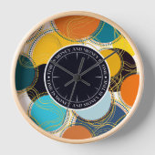 Leuke retro kleurrijke geo Abstracte tijd is geld (Voorkant)