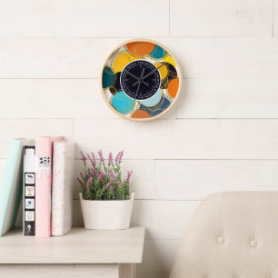 Leuke retro kleurrijke geo Abstracte tijd is geld