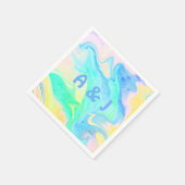 Leuke Retro Kleurrijke Persoonlijke Cocktail Feest Servet (Hoek)