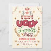 Leuke Retro Lelijke trui Kerstfeest Kaart (Voorkant)