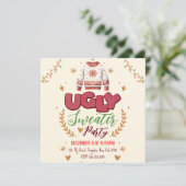 Leuke Retro Lelijke trui Kerstfeest Kaart (Staand voorkant)