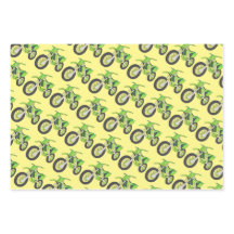 Leuke Retro Motorfiets Groene, Rode, Blauwe Vuilfi