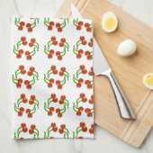 Leuke Retro Nostalgie Red Cherry Pattern Theedoek (Quarter Fold)