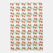 Leuke Retro Nostalgie Red Cherry Pattern Theedoek (Verticaal)