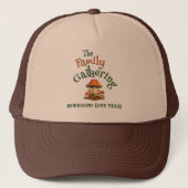 Leuke retro paddenstoelen personaliseerbare famili trucker pet (Voorkant)