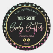 Leuke Retro Patroon Bodyboter Labels (Voorkant)