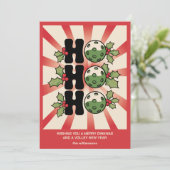 Leuke Retro Pickleball Kerstmis Jouw Aangepaste Te Feestdagenkaart (Staand voorkant)
