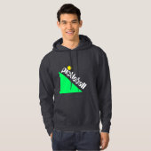 Leuke retro PICKLEBALL-tekst helder lime wig wit  Hoodie (Voorkant volledig)