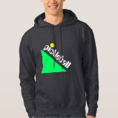 Leuke retro PICKLEBALL-tekst helder lime wig wit  Hoodie (Voorkant)