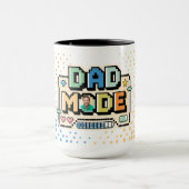 Leuke Retro Pixel Level Up Dad Gamer Player Mok (Midden)