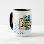 Leuke Retro Pixel Level Up Dad Gamer Player Mok (Voorkant links)