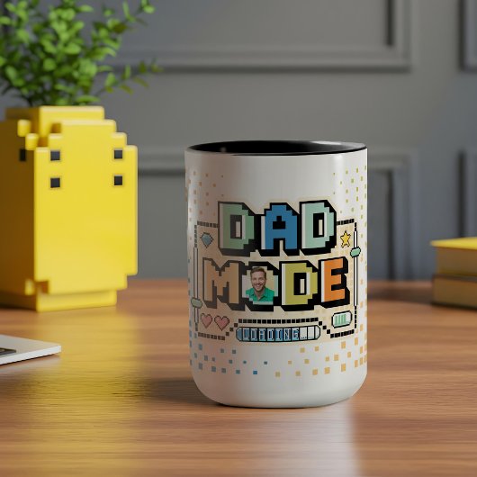 Leuke Retro Pixel Level Up Dad Gamer Player Mok