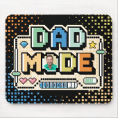 Leuke Retro Pixel Level Up Dad Gamer Player Muismat (Voorkant)