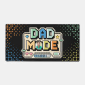 Leuke Retro Pixel Level Up Papa Gamer Speler  Bureaumat (Voorkant)