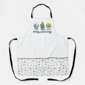 Leuke Retro Plant Moeder Hand Getrokken Crazy Plan Schort (Voorkant)