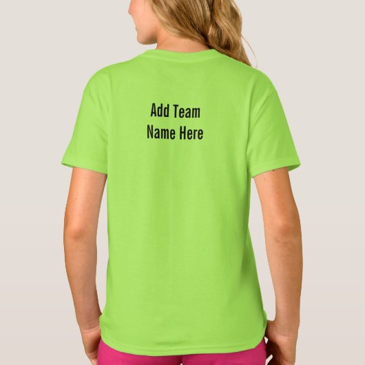 Leuke Retro Pop Art Pickleball Meisjes T-shirt (Achterkant)