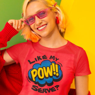 Leuke Retro Pop Art Pickleball Paddle T-shirt